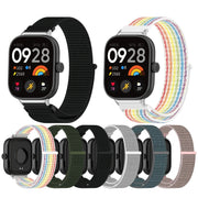 For Redmi Watch 4 / Watch 5 Nylon Loop Metal Connector Watch Band(Black)