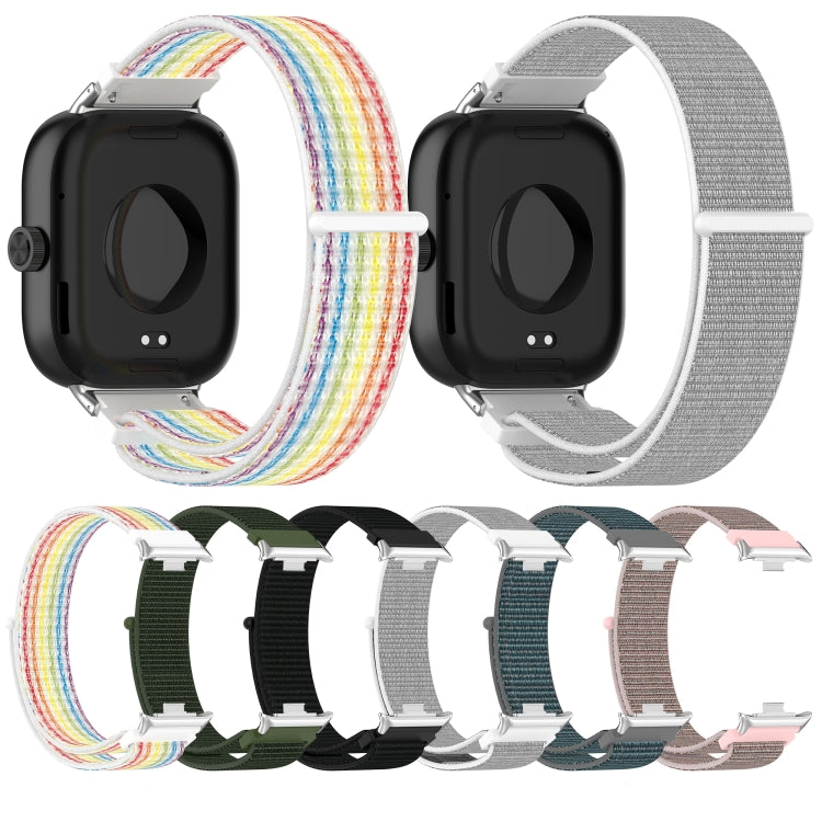 For Redmi Watch 4 / Watch 5 Nylon Loop Metal Connector Watch Band(Black)