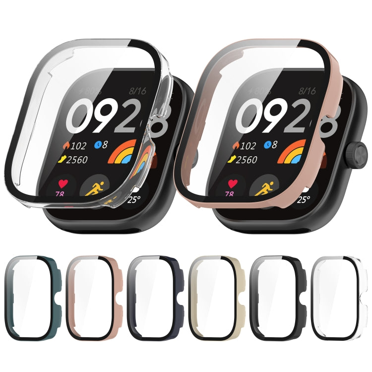 For Redmi Watch 4 Tempered Film Integrated PC Watch Protective Case(Black)