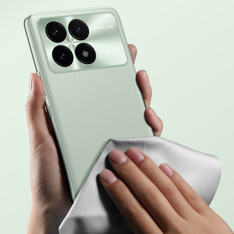 For Xiaomi Redmi K70 Pro Plain-leather All-inclusive Shockproof Phone Case(Purple)