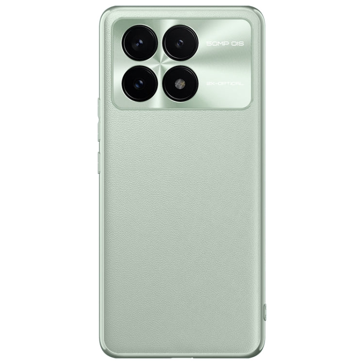 For Xiaomi Redmi K70 Pro Plain-leather All-inclusive Shockproof Phone Case(Green)