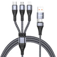 ENKAY 6-in-1 5A USB / Type-C to Type-C / 8 Pin / Micro USB Multifunction Fast Charging Cable, Cable Length:1m(Grey) - free shipping - PMC Jewellery - Order now!