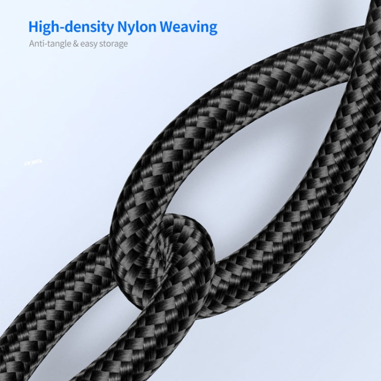 ENKAY 6-in-1 5A USB / Type-C to Type-C / 8 Pin / Micro USB Multifunction Fast Charging Cable, Cable Length:2m(Black)