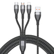 ENKAY 3-in-1 6A USB to Type-C / 8 Pin / Micro USB Multifunction Fast Charging Cable, Cable Length:1m(Black) - free shipping - PMC Jewellery - Order now!