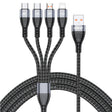 ENKAY 4-in-1 6A USB-A to Type-C / 8 Pin / Micro USB Multifunction Fast Charging Cable, Cable Length:2m(Grey) - Multifunction Cable by ENKAY | Online Shopping South Africa | PMC TechLife | Buy Now Pay Later Mobicred
