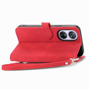 For Blackview A200 Pro Embossed Flower Zipper Leather Phone Case(Red)