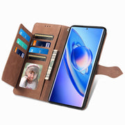 For Blackview A200 Pro Embossed Flower Zipper Leather Phone Case(Brown)