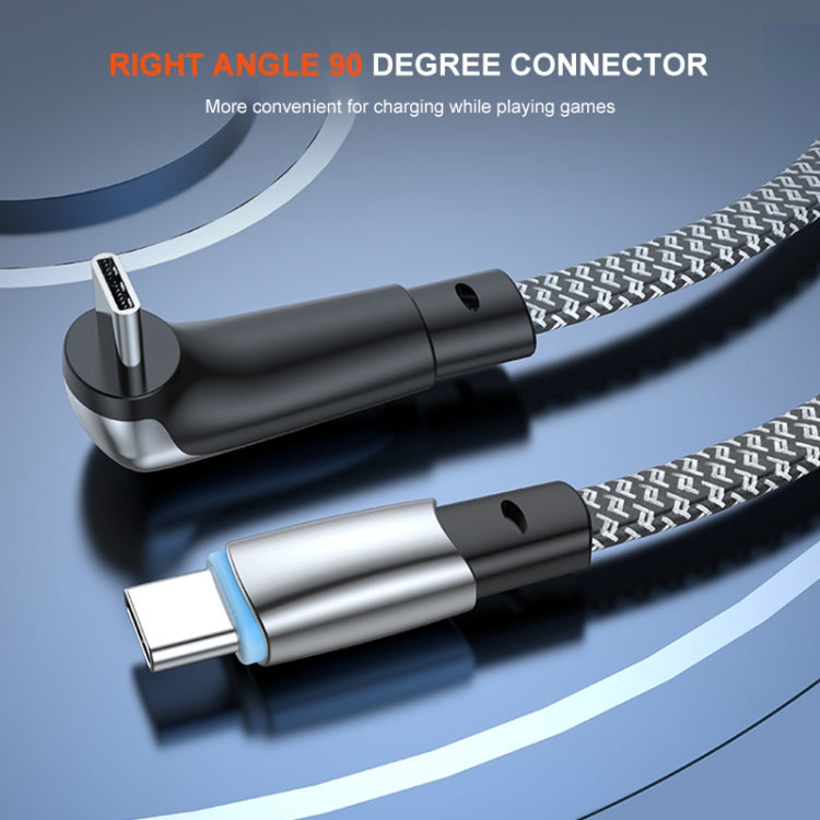 ENKAY PD30W Elbow Type-C to 8 Pin Fast Charging Data Braid Cable with Indicator Light, Length:0.5m
