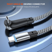 ENKAY PD30W Elbow Type-C to 8 Pin Fast Charging Data Braid Cable with Indicator Light, Length:0.5m