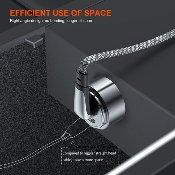 ENKAY PD30W Elbow Type-C to 8 Pin Fast Charging Data Braid Cable with Indicator Light, Length:0.5m