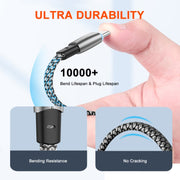ENKAY PD30W Elbow Type-C to 8 Pin Fast Charging Data Braid Cable with Indicator Light, Length:1.2m