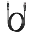 ENKAY 2.4A USB to 8 Pin Fast Charging Data Silicone Cable with LED Display, Length:2m(Black) - Normal Style Cable by ENKAY | Online Shopping South Africa | PMC TechLife | Buy Now Pay Later Mobicred