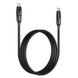 ENKAY PD30W Type-C to 8 Pin Fast Charging Data Silicone Cable with LED Display, Length:1m(Black) - free shipping - PMC TechLife - Order now!