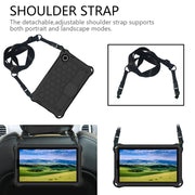 For Blackview Tab 60 8.7 2023 Honeycomb EVA Hybrid PC Tablet Case with Strap(Black+Black)