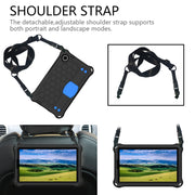 For Blackview Tab 60 8.7 2023 Honeycomb EVA Hybrid PC Tablet Case with Strap(Black+Blue)