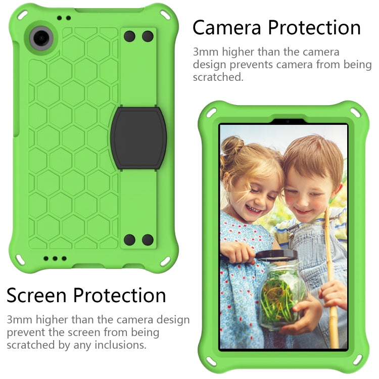 For Blackview Tab 60 8.7 2023 Honeycomb EVA Hybrid PC Tablet Case with Strap(Green+Black)