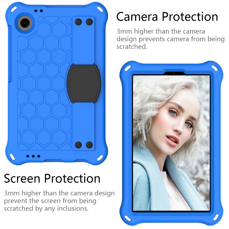 For Blackview Tab 60 8.7 2023 Honeycomb EVA Hybrid PC Tablet Case with Strap(Blue+Black)