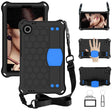 For Alcatel Joy Tab2 2020 / 3T 8.0 Honeycomb EVA Hybrid PC Tablet Case with Strap(Black+Blue) - Others by PMC TechLife | Online Shopping South Africa | PMC TechLife | Buy Now Pay Later Mobicred