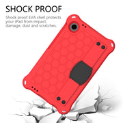 For Alcatel Joy Tab2 2020 / 3T 8.0 Honeycomb EVA Hybrid PC Tablet Case with Strap(Red +Black)