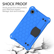 For Alcatel Joy Tab2 2020 / 3T 8.0 Honeycomb EVA Hybrid PC Tablet Case with Strap(Blue+Black)