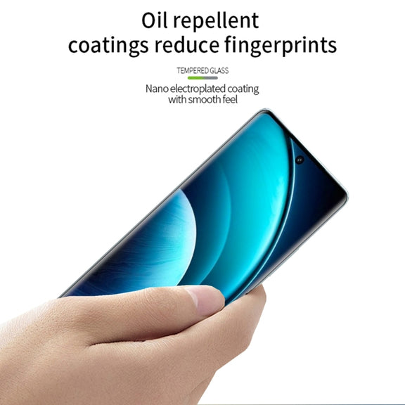 For vivo X100 / 100 Pro PINWUYO 9H 3D Hot Bending Tempered Glass Film(Black)