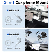 Car Dashboard / Windshield Compatible Magnet Type Phone Holder Suction Cup Base