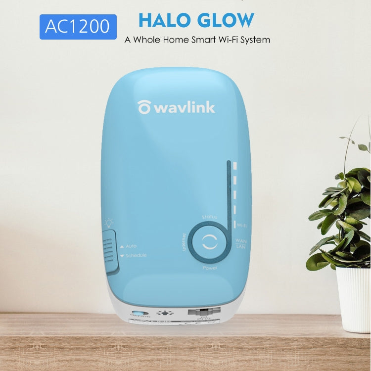 WAVLINK WN576K1 AC1200 Household WiFi Router Network Extender Dual Band Wireless Repeater, Plug:US Plug (Blue)
