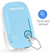 WAVLINK WN576K2 AC1200 Household WiFi Router Network Extender Dual Band Wireless Repeater, Plug:EU Plug (Blue)