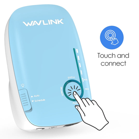 WAVLINK WN576K2 AC1200 Household WiFi Router Network Extender Dual Band Wireless Repeater, Plug:EU Plug (Blue)