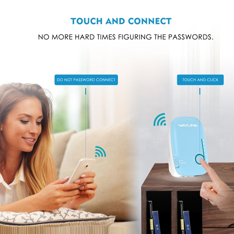 WAVLINK WN576K3 AC1200 Household WiFi Router Network Extender Dual Band Wireless Repeater, Plug:US Plug