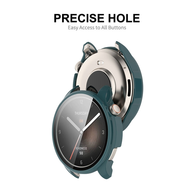 For Amazfit Balance A2286 ENKAY Hat-Prince Full Coverage Tempered Glass Film Integrated PC Watch Case(Black)