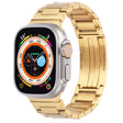 For Apple Watch Series 9 41mm Stainless Steel H-Shaped Fold Buckle Watch Band(Gold) - Watch Bands by PMC TechLife | Online Shopping South Africa | PMC TechLife | Buy Now Pay Later Mobicred