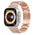 For Apple Watch Series 3 38mm Stainless Steel H-Shaped Fold Buckle Watch Band(Rose Gold) - Watch Bands by PMC TechLife | Online Shopping South Africa | PMC TechLife | Buy Now Pay Later Mobicred