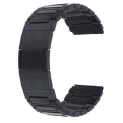 For Huawei Watch Ultimate / Buds H-Shaped Folding Buckle Stainless Steel Metal Watch Band(Black)