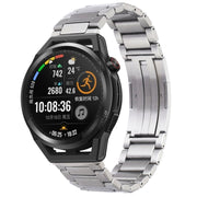 For Huawei Watch GT Runner H-Shaped Folding Buckle Stainless Steel Metal Watch Band(Silver)