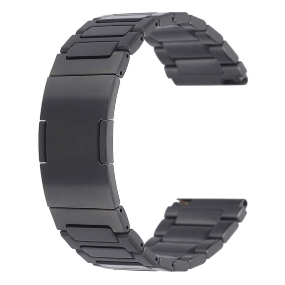 For Huawei Watch GT Runner H-Shaped Folding Buckle Stainless Steel Metal Watch Band(Gray)