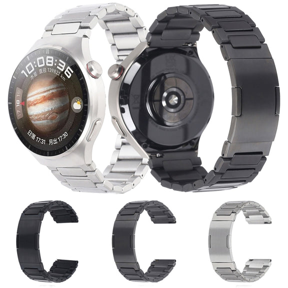 For Huawei Watch GT Runner H-Shaped Folding Buckle Stainless Steel Metal Watch Band(Silver)