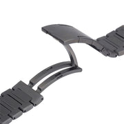 For Huawei Watch 4 / 4 Pro H-Shaped Folding Buckle Stainless Steel Metal Watch Band(Black)
