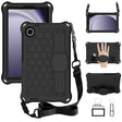 For Samsung Galaxy Tab A9 8.7 X110/X115 Honeycomb EVA Hybrid PC Tablet Case with Strap(Black+Black) - free shipping - PMC TechLife - Order now!