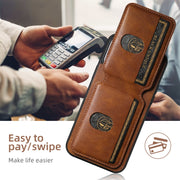 For iPhone 16 Plus Suteni H02 Leather Wallet Stand Back Phone Case(Brown)