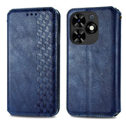 For Tecno Spark Go 2024 Cubic Grid Pressed Magnetic Leather Phone Case(Blue)