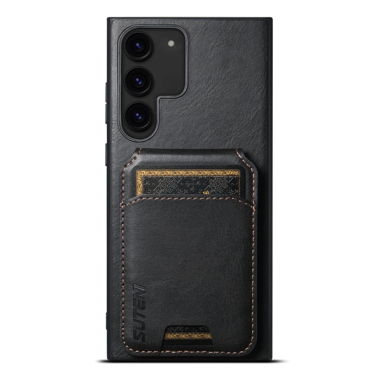 For Samsung Galaxy S24+ 5G Suteni H02 Leather Wallet Stand Back Phone Case(Black)