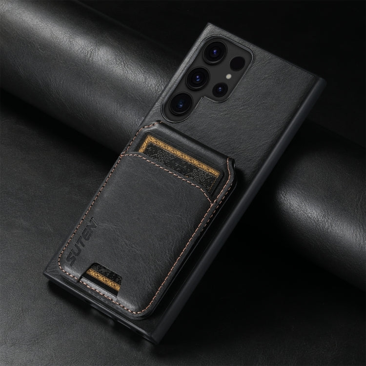 For Samsung Galaxy S24+ 5G Suteni H02 Leather Wallet Stand Back Phone Case(Black)