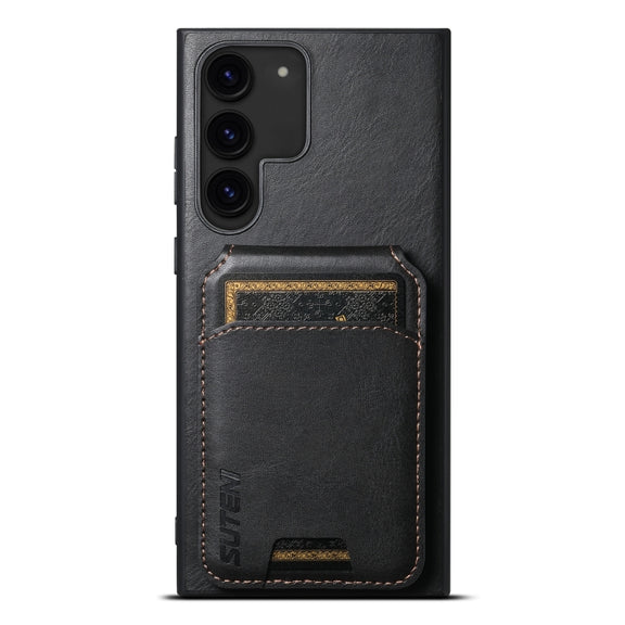 For Samsung Galaxy S24+ 5G Suteni H02 Leather Wallet Stand Back Phone Case(Black)