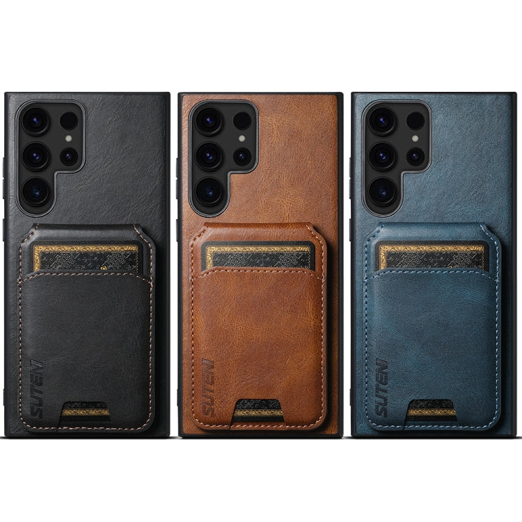 For Samsung Galaxy S24+ 5G Suteni H02 Leather Wallet Stand Back Phone Case(Blue)