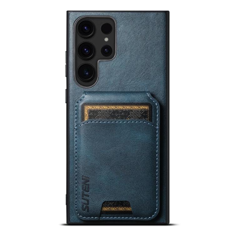 For Samsung Galaxy S24 Ultra Suteni H02 Leather Wallet Stand Back Phone Case(Blue)