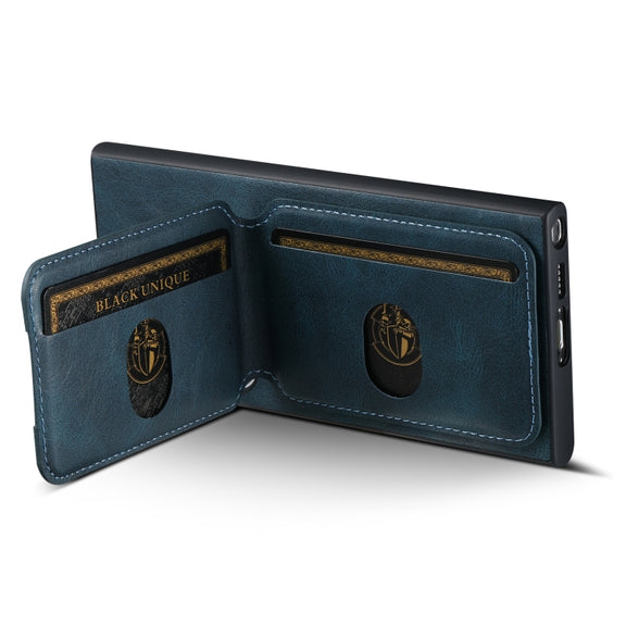 For Samsung Galaxy S24 Ultra Suteni H02 Leather Wallet Stand Back Phone Case(Blue)