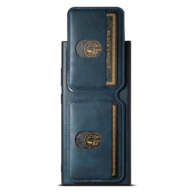 For Samsung Galaxy S24 Ultra Suteni H02 Leather Wallet Stand Back Phone Case(Blue)