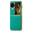 For OPPO Find N3 Flip Litchi Leather Electroplating Shockproof Phone Case(Green) - OPPO Cases by PMC TechLife | Online Shopping South Africa | PMC TechLife | Buy Now Pay Later Mobicred