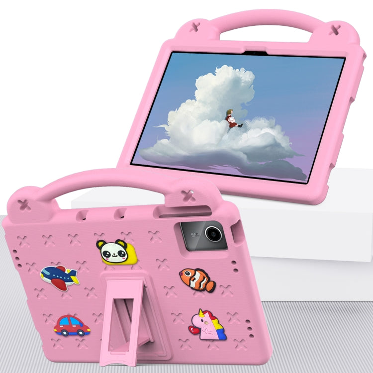 For Lenovo Tab M11 / Xiaoxin Pad 2024 Handle Kickstand Children EVA Shockproof Tablet Case(Pink)